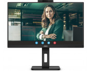 23.8- AOC IPS LED 24P3QW Video Conferencing Black (4ms, 1000:1, 300cd, 1920x1080, 178°/178°, 2 x HDMI, DisplayPort, USB Hub: 3 x USB3.0 Webcam 2Mpx (Win Hello), Mic, Speakers 2 x 5W, Audio Line out, Height Adjustment, Pivot, VESA)